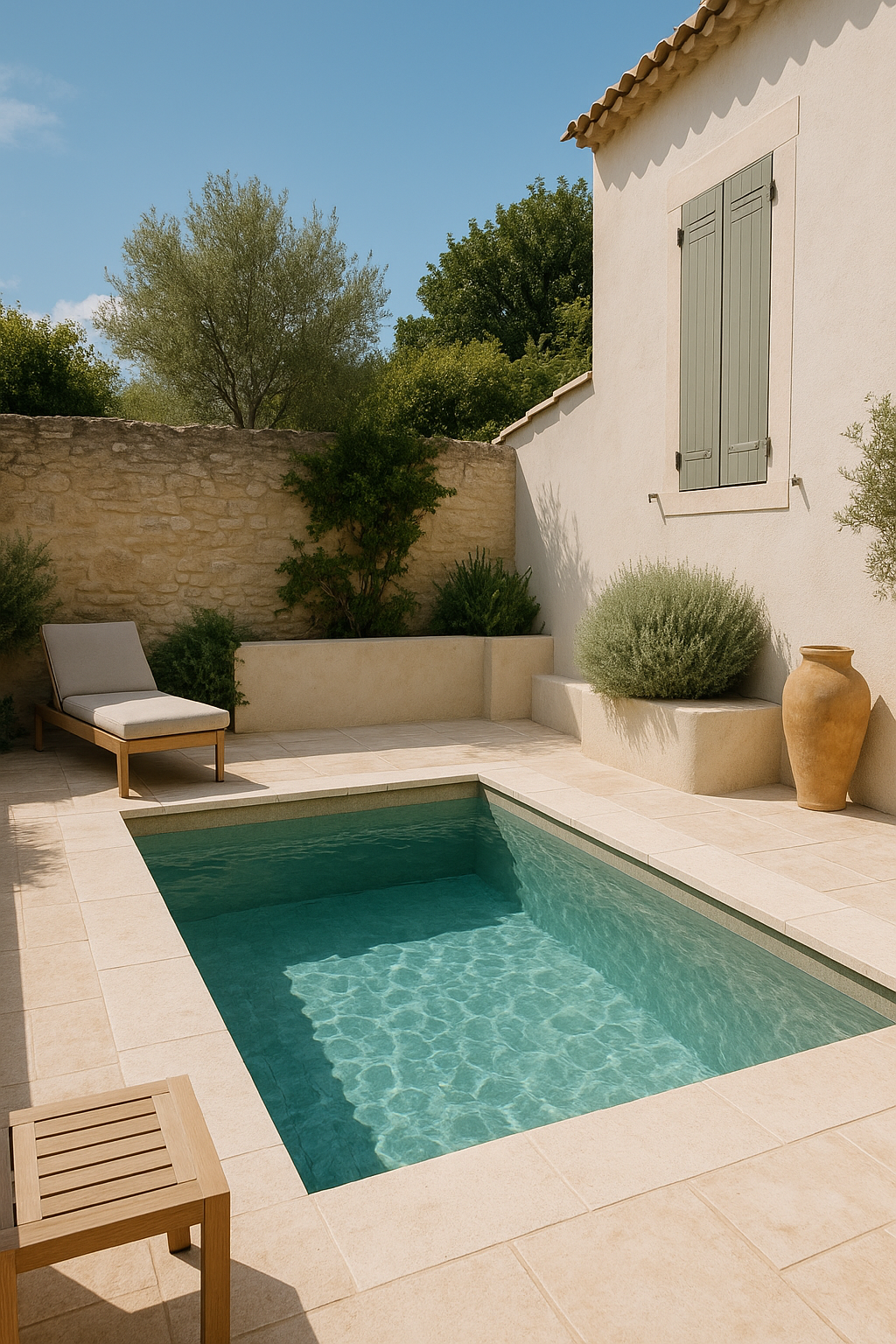 Construction d’une piscine sans permis moins de 10m2 par dml constructions à bouc bel air et alentours